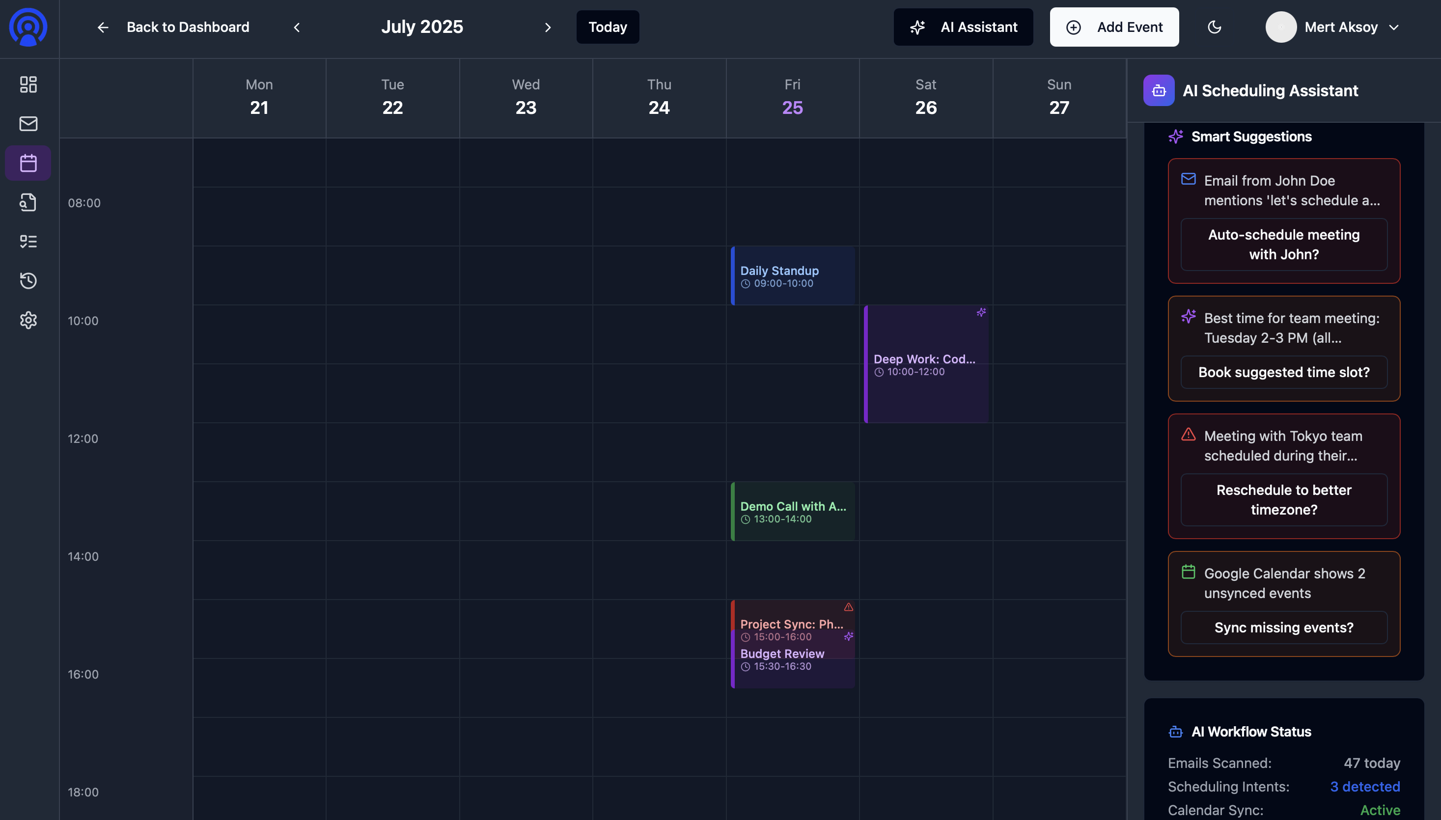 Autonomous Calendar Management